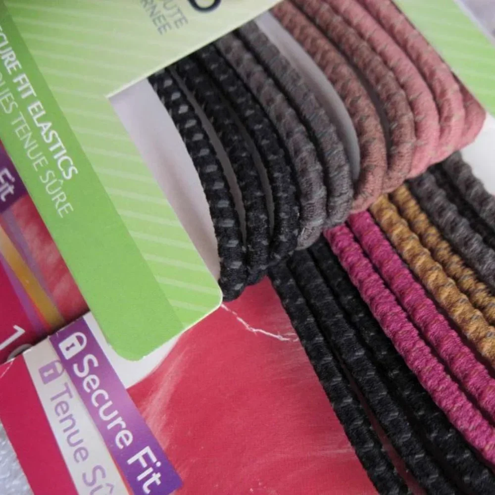 10 Colored 2013 Goody Ouchless Stay Put Ponytailer Hair Bands No Metal Elastics